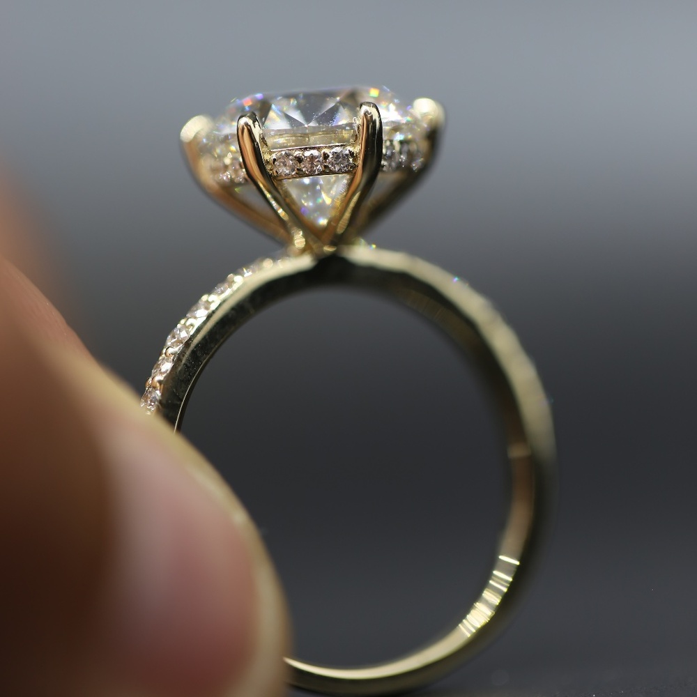 4.5 Carat diamond Hidden Halo Diamond Ring